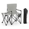 Foldable Camping Chair Oversized with Side Table Mesh Storage Pockets